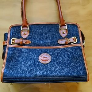 Vintage Dooney & Bourke Black/Brown Satchel Bag